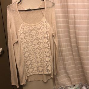 Thin white sweater